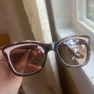 Pink and tortoise shell Prada sunglasses
